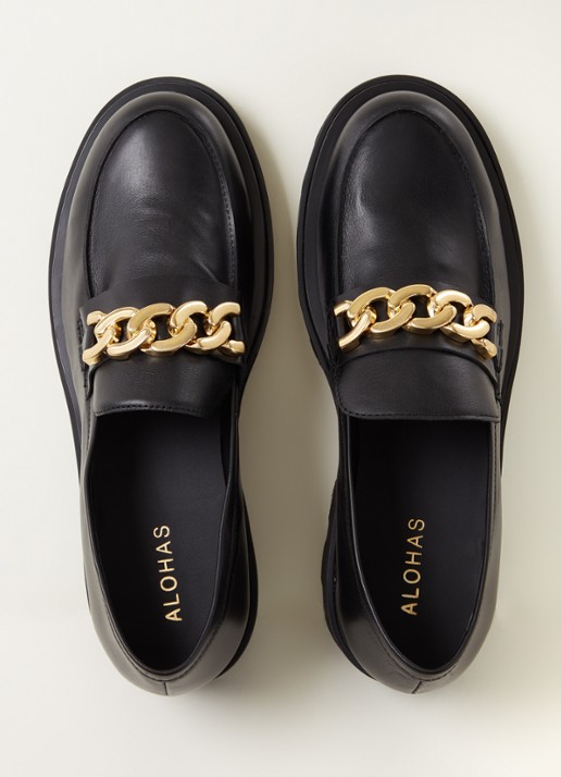 ALOHAS Track Total loafer van leer - detail 4 zwart