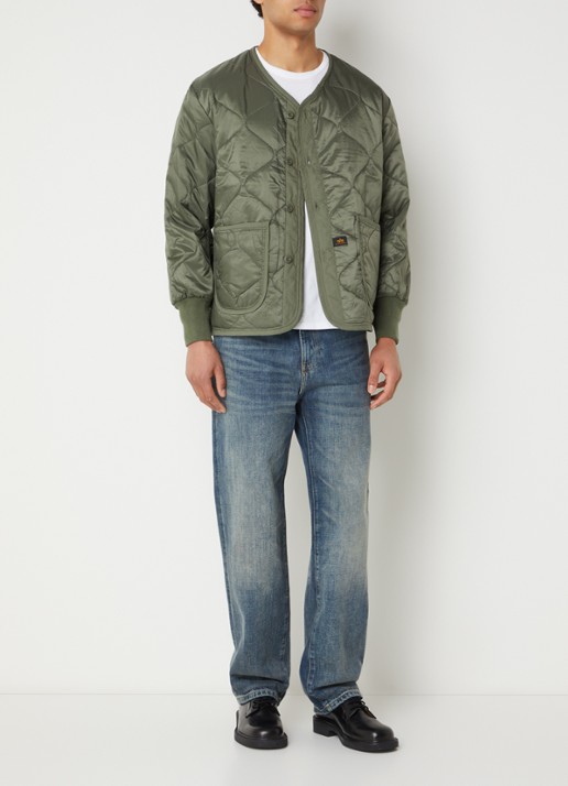 Alpha Industries ALS Liner Heritage gewatteerd jack met opgestikte zakken - voorkant 2 legergroen