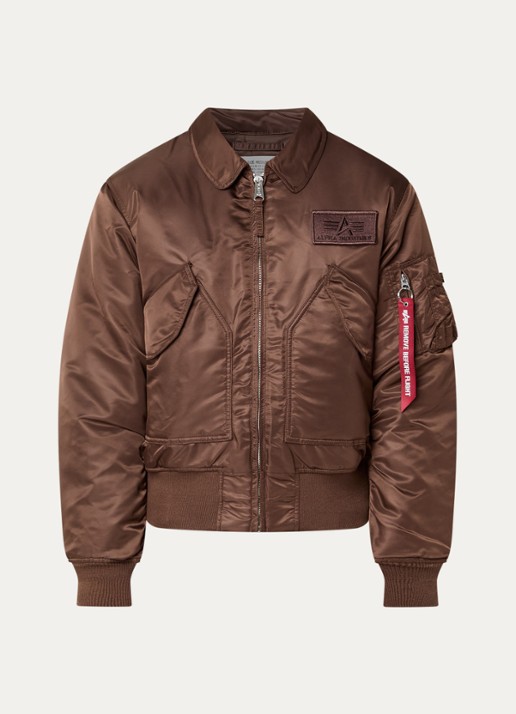 Alpha Industries CWU-45P Heritage gewatteerd bomberjack met opgestikte zakken - voorkant 3 bruin