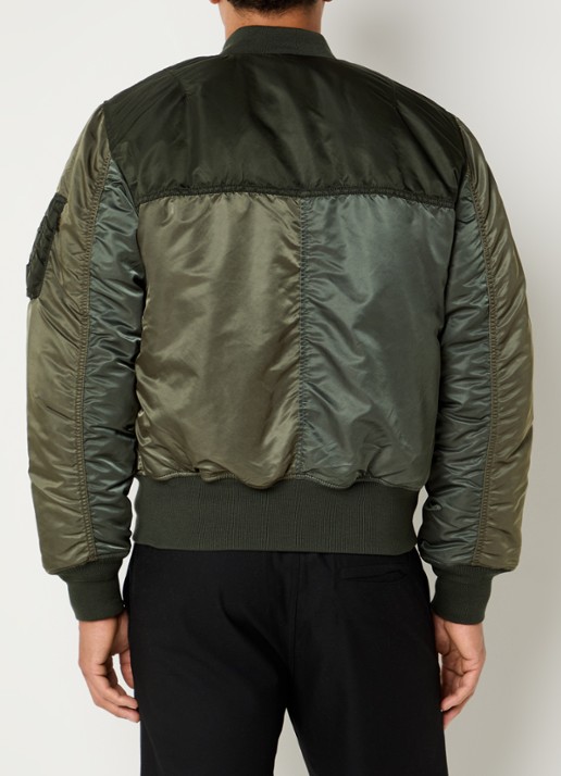 Alpha Industries MA-1 gewatteerd bomberjack met steekzakken - achterkant 4 groen