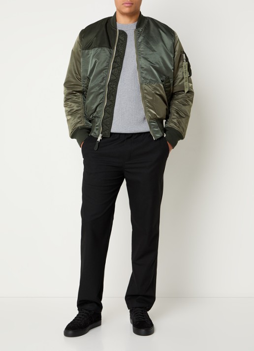 Alpha Industries MA-1 gewatteerd bomberjack met steekzakken - voorkant 2 groen