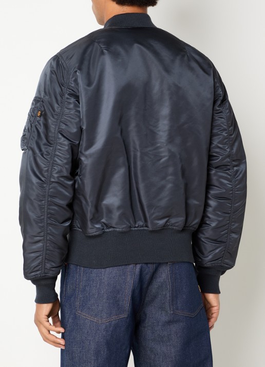 Alpha Industries MA-1 Heritage reversible gewatteerd bomberjack met klepzakken - achterkant 2 antraciet