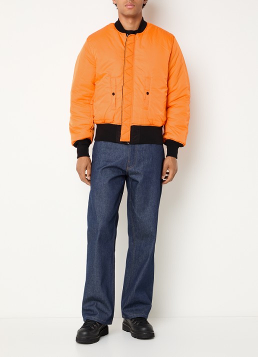 Alpha Studio MA-1 Heritage reversible gewatteerd bomberjack met klepzakken - voorkant 3 zwart