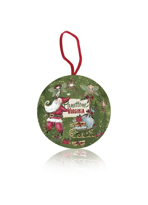 Amaretti Virginia Virginia Mini Panettone in kerstbal 100 gram