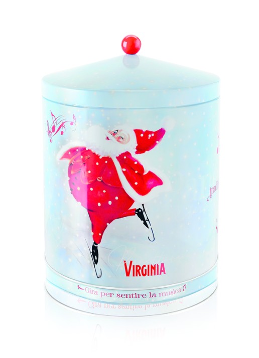 Amaretti Virginia Virginia Tall Panettone in muziekdoos 1000 gram