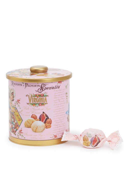 Amaretti Virginia Virginia Vijg & Walnoot Amaretti koekjes in blik 220 gram
