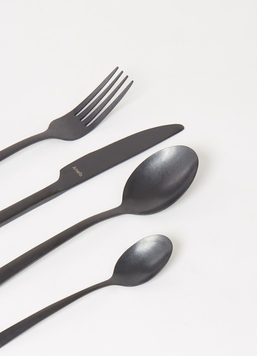 Amefa Manille Vintage bestekset 16-delig - voorkant 2 antraciet