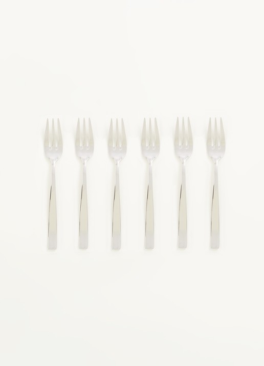 Amefa Martin gebaksvork set van 6  - voorkant 2 zilver