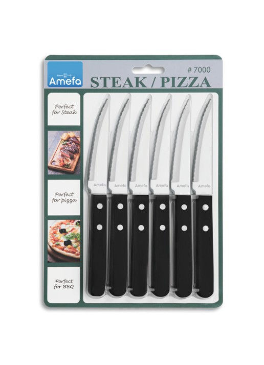 Amefa Steak messenset 6-delig - detail zwart
