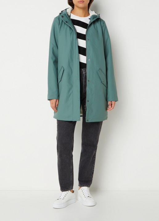 America Today Janice regenjas met teddy voering  - voorkant 4 mint