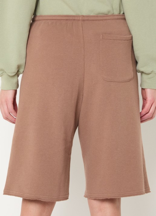 American Vintage Atubay straight fit korte joggingbroek  - achterkant 4 lichtbruin