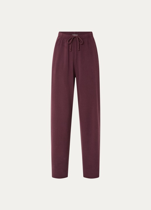 American Vintage Atubaylie high waist loose fit joggingsbroek met steekzakken - voorkant 3 bordeauxrood