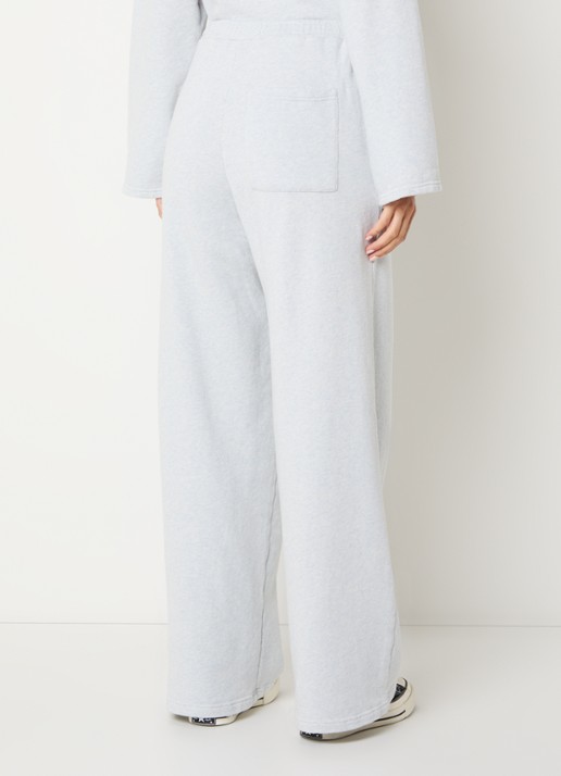 American Vintage Dantown high waist straight fit joggingbroek met steekzakken - achterkant grijsmele
