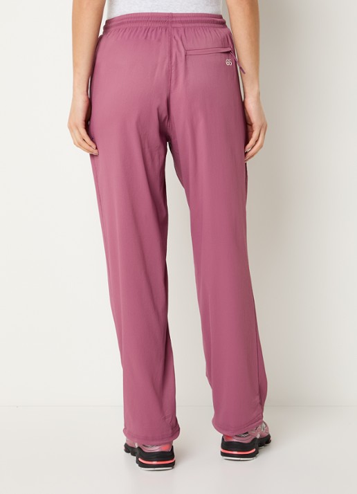 American Vintage Dyffow high waist sport broek met logo en ritszakken - achterkant 4 roze
