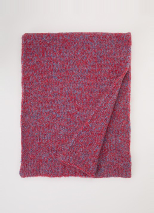 American Vintage East sjaal in alpaca wolblend 180 x 42 cm - voorkant 2 rood