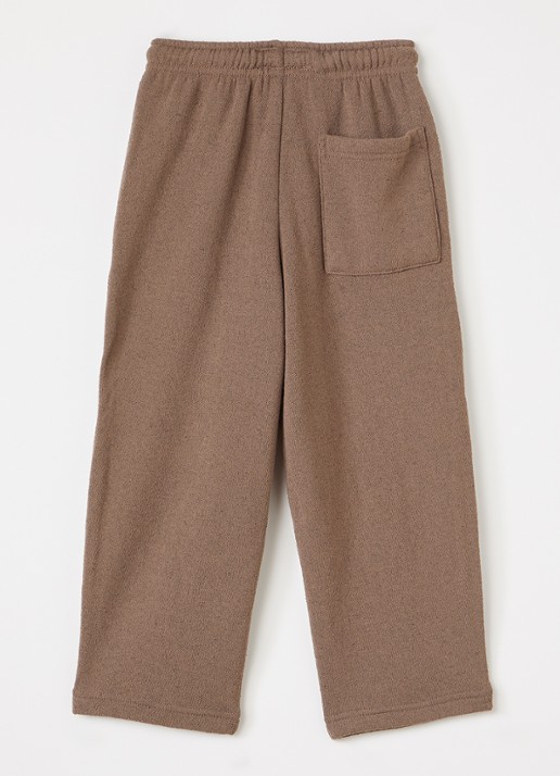 American Vintage Evona straight fit joggingbroek met logo - voorkant 2 lichtbruin