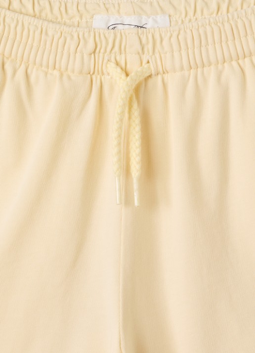 American Vintage Fizvaley straight fit kortebroek met logo - detail lichtgeel