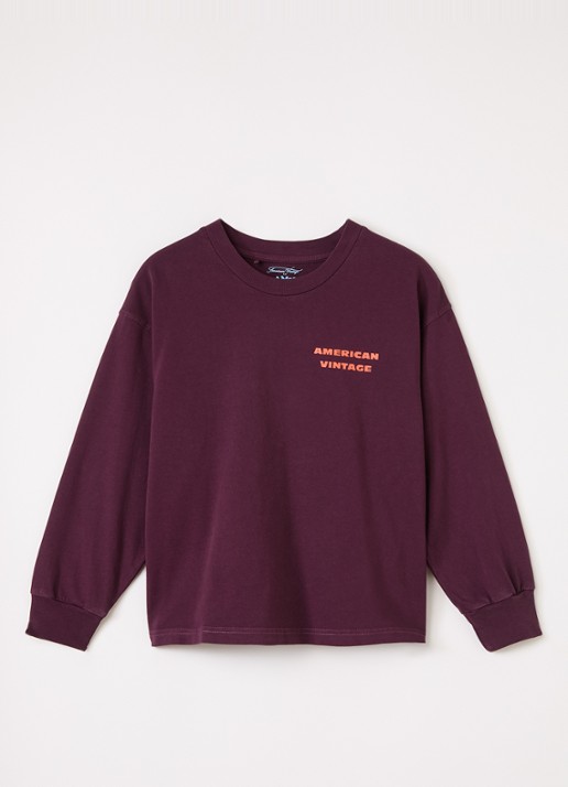 American Vintage Fizvalley longsleeve met logo- en backprint