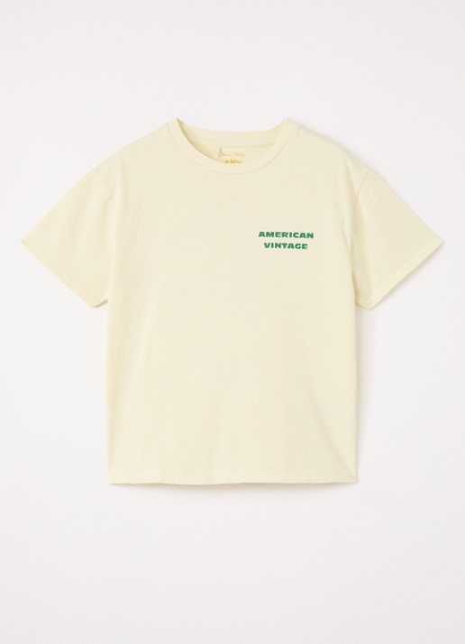 American Vintage Fizvalley T-shirt met logo- en backprint
