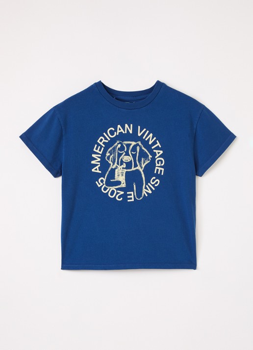 American Vintage Fizvalley T-shirt met logo- en backprint
