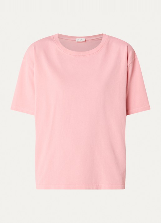 American Vintage Fizvalley T-shirt met ronde hals - voorkant 3 roze