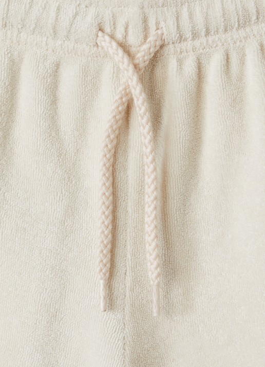 American Vintage Fluxow loose fit korte broek van badstof - detail 3 creme