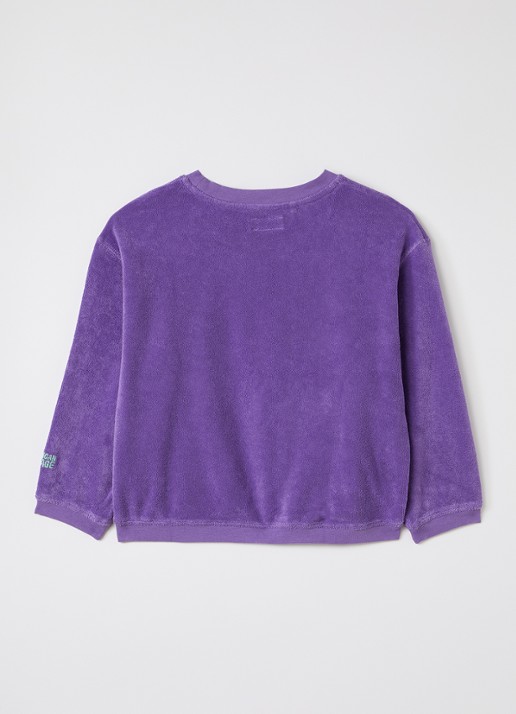 American Vintage Foxow sweater van badstof - voorkant 2 paars