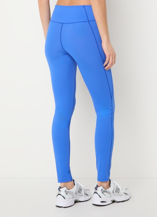 American Vintage Fytai high waist slim fit trainingslegging met logo - achterkant 3 kobaltblauw