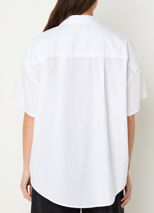 American Vintage Havanarow blouse met borstzak - achterkant 4 wit