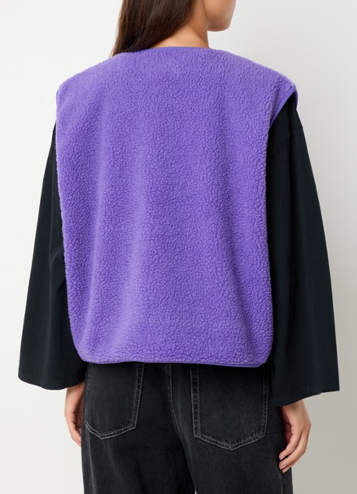 American Vintage Hoktown gilet met steekzakken - achterkant paars