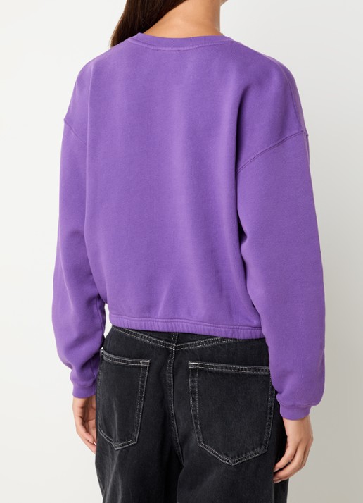 American Vintage Izubird sweater met logo - achterkant 4 paars