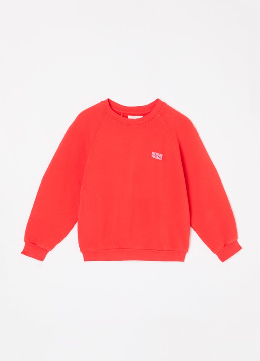 American Vintage Izubird sweater met logo - voorkant 2 rood
