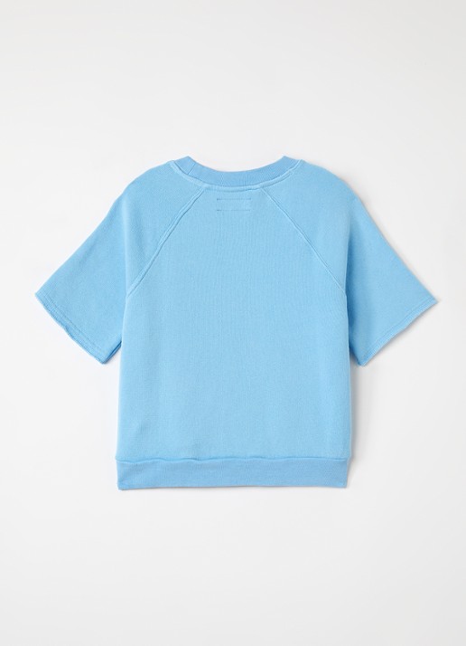 American Vintage Izubird sweater met logo - voorkant 2 blauw