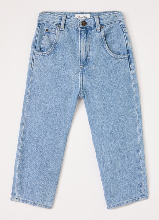 American Vintage Joybird regular fit jeans met lichte wassing - voorkant 2 indigo