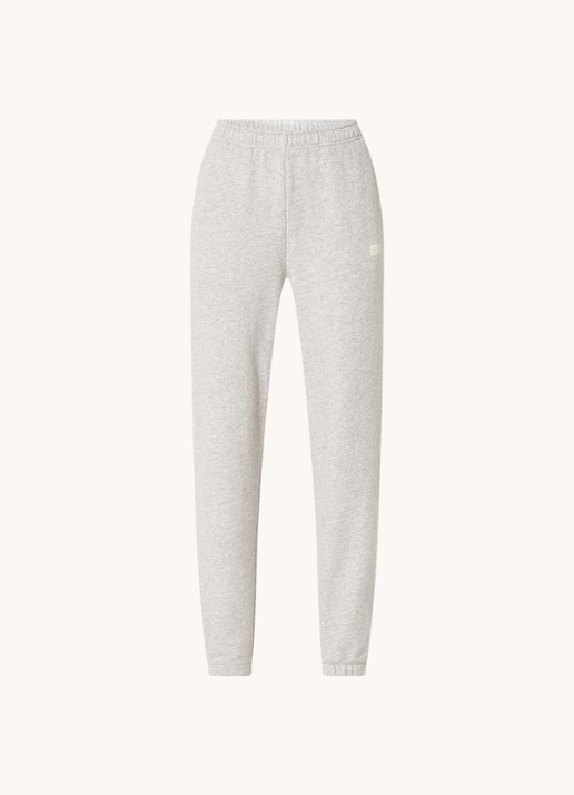 American Vintage Kodytown high waist tapered fit joggingbroek van  katoen - voorkant grijsmele