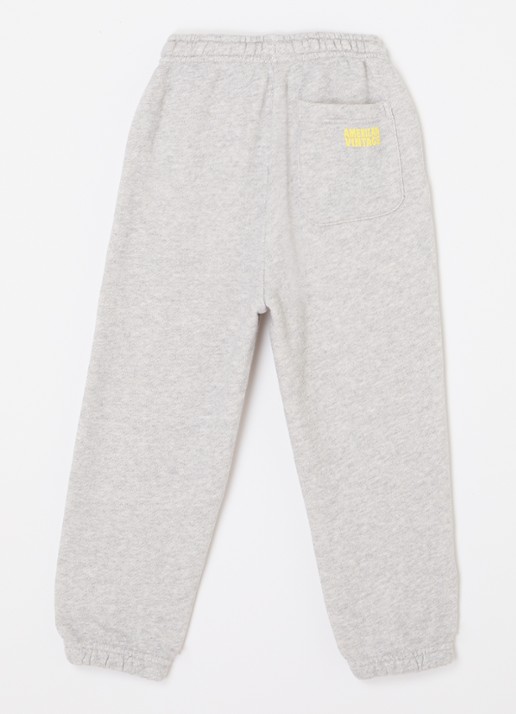American Vintage Kodytown tapered fit joggingbroek met steekzakken  - voorkant 2 lichtgrijs