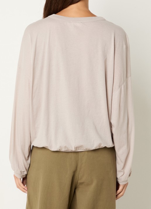 American Vintage Laloom longsleeve met ballonmouw - achterkant beige