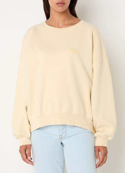 American Vintage Limonade sweater met logo