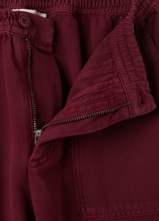 American Vintage Loose fit broek met steekzakken - detail bordeauxrood
