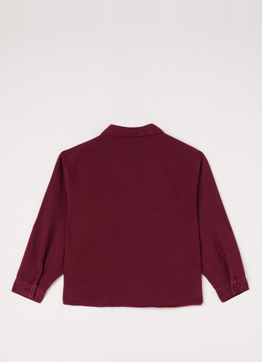 American Vintage Lykaz blouse met logo - voorkant 2 bordeauxrood