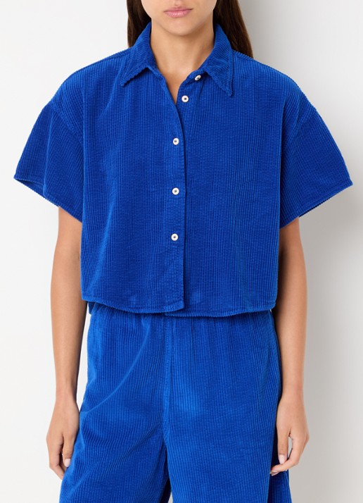 American Vintage Padow cropped blouse van corduroy