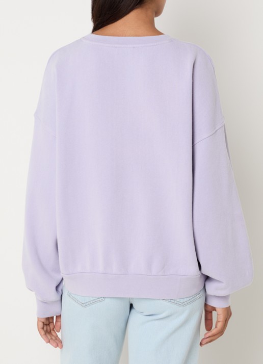 American Vintage Parme sweater met logo - achterkant 2 paars