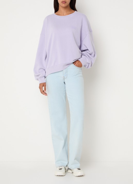 American Vintage Parme sweater met logo - voorkant 4 paars