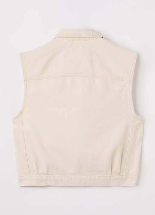 American Vintage Snopdog jack met borstzakken - achterkant beige