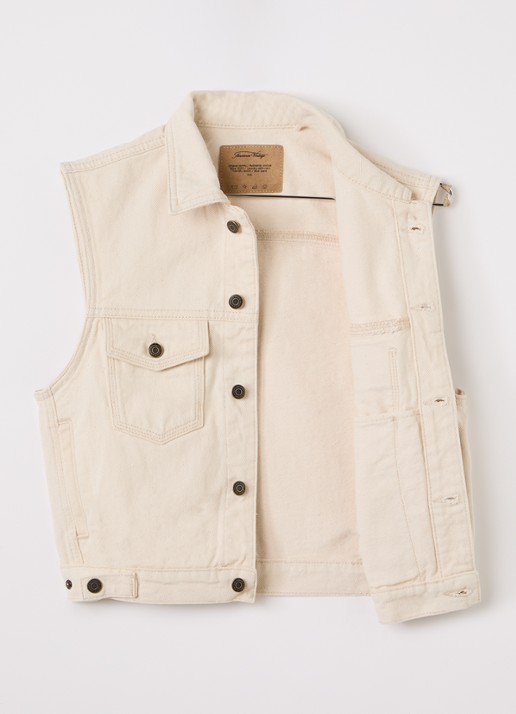 American Vintage Snopdog jack met borstzakken - voorkant 3 beige