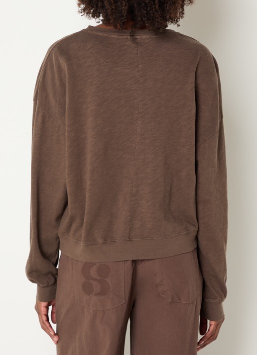 American Vintage Sono sweater met ronde hals - achterkant 2 lichtbruin