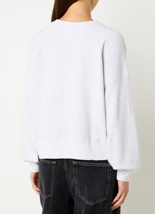 American Vintage Sweater met ronde hals - achterkant 4 lichtgrijs