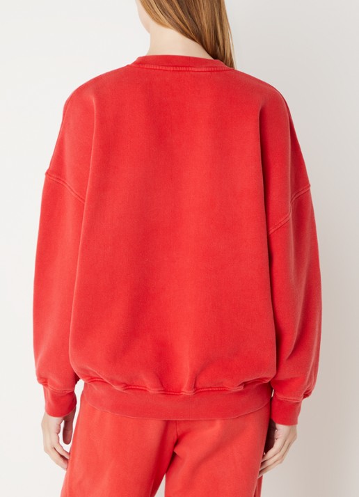 American Vintage Sweater met ronde hals - achterkant 4 rood