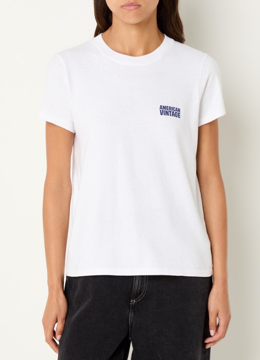 American Vintage T-shirt met logo