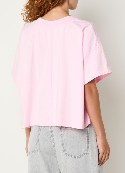 American Vintage T-shirt met logoprint - achterkant 4 roze